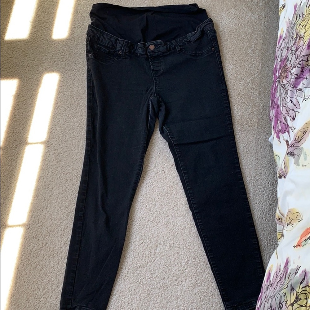 Old Navy Black Full Panel Maternity Jeans